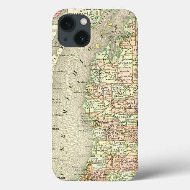 Funda De Case-Mate Para iPhone Mapa de cosecha de Michigan (Reverso)