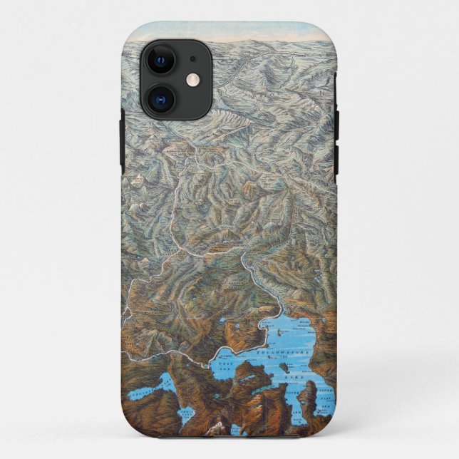 Funda De Case-Mate Para iPhone Mapa de cosecha Topográfico Viaje de piedras amari (Reverso)