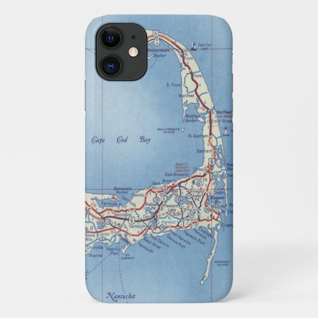 Funda De Case-Mate Para iPhone Mapa de cosechas de Cabo Cod (Reverso)