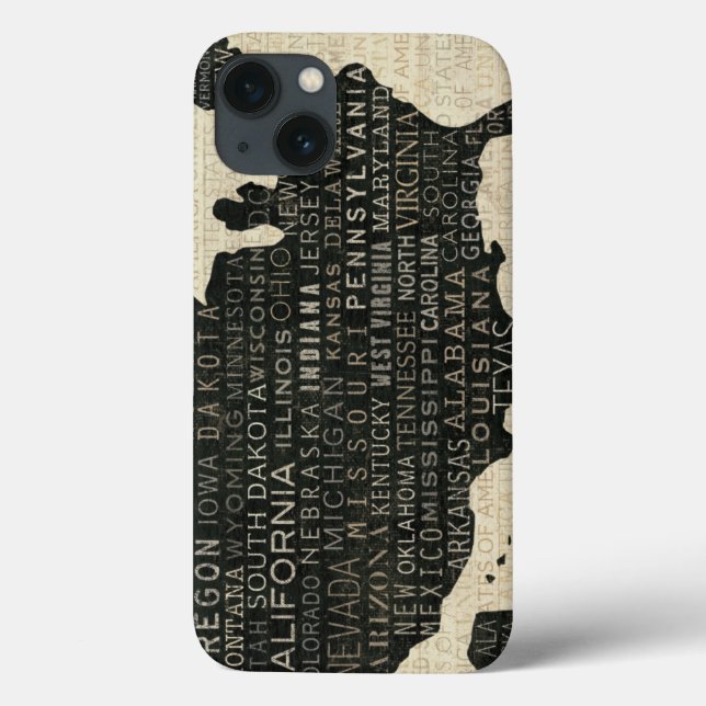 Funda De Case-Mate Para iPhone Mapa de EE.UU. (Reverso)