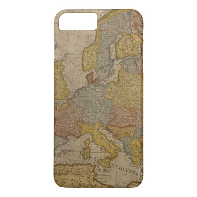 Funda De Case-Mate Para iPhone Mapa de Europa el | 1700 (Reverso)