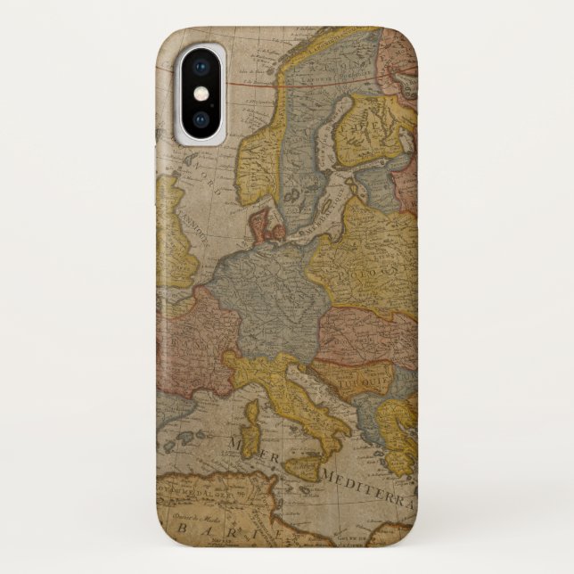 Funda De Case-Mate Para iPhone Mapa de Europa el | 1700 (Reverso)