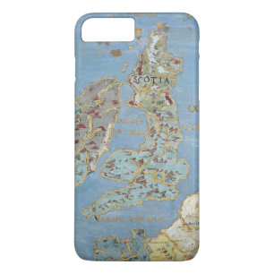 Funda Para iPhone 8 Plus/7 Plus Mapa de Gran Bretaña del siglo XVI y de Francia