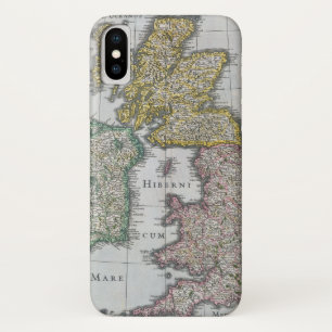 Funda Para iPhone X Mapa de Gran Bretaña el 1631