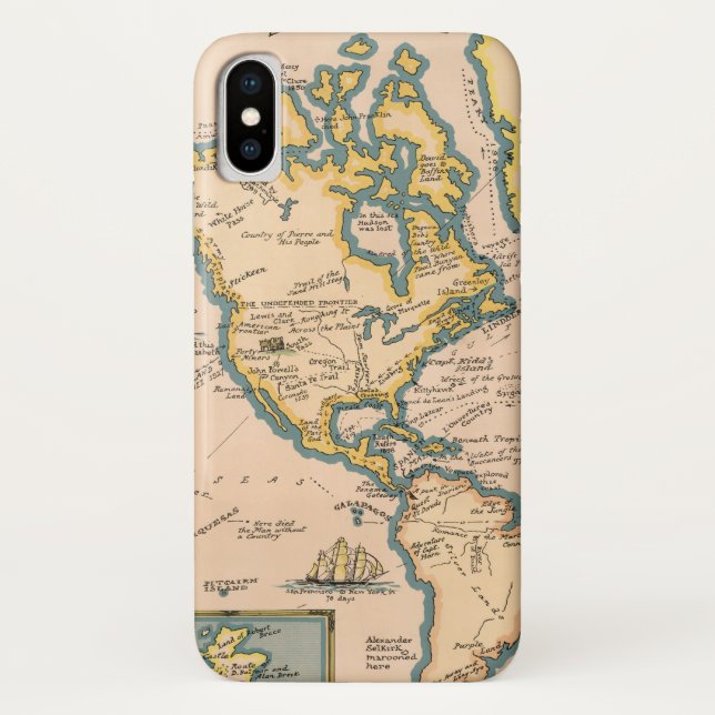 Funda De Case-Mate Para iPhone Mapa de grandes aventuras (Reverso)