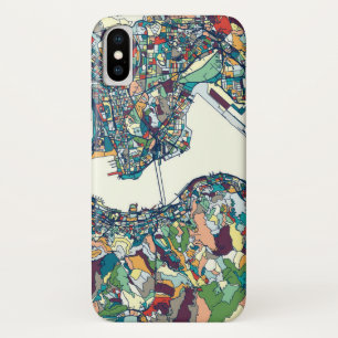 Funda Para iPhone X Mapa de Hong Kong, China