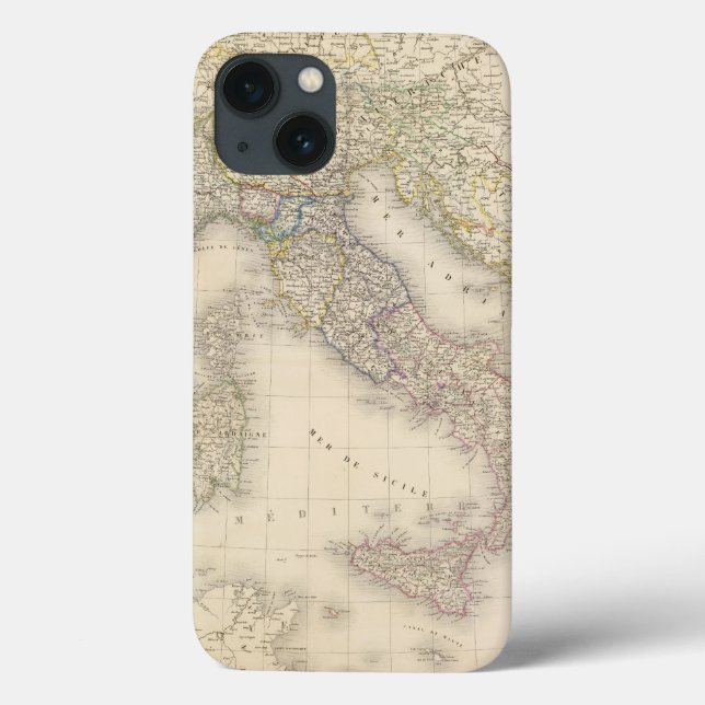 Funda De Case-Mate Para iPhone Mapa de Italia (Reverso)