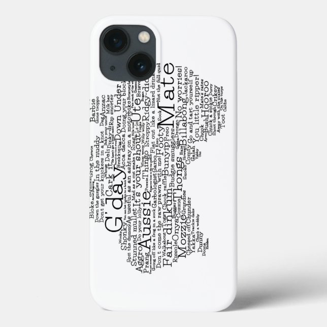 Funda De Case-Mate Para iPhone Mapa de jerga de Australia (Reverso)