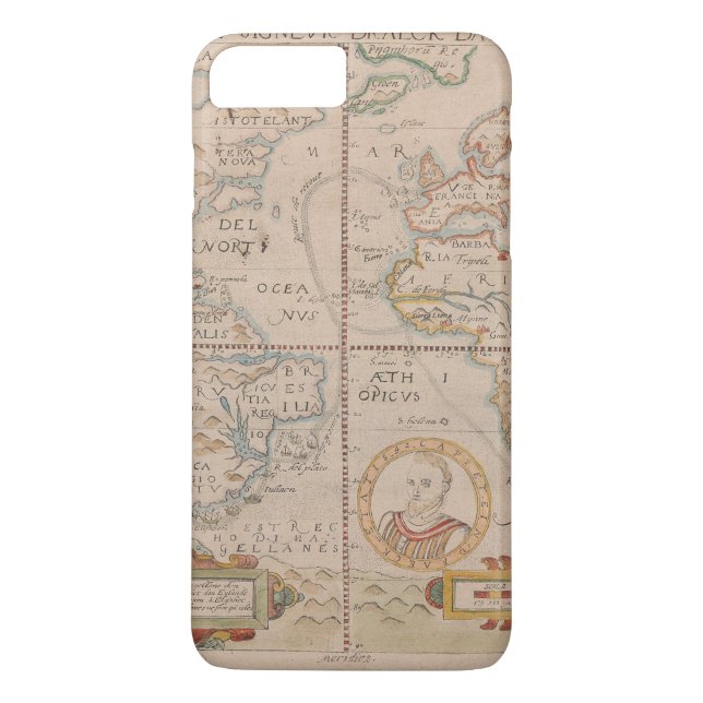 Funda De Case-Mate Para iPhone Mapa de la circunnavegación de Drake del globo (Reverso)