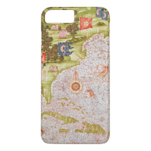 Funda Para iPhone 8 Plus/7 Plus Mapa de la Florida y de las Antillas