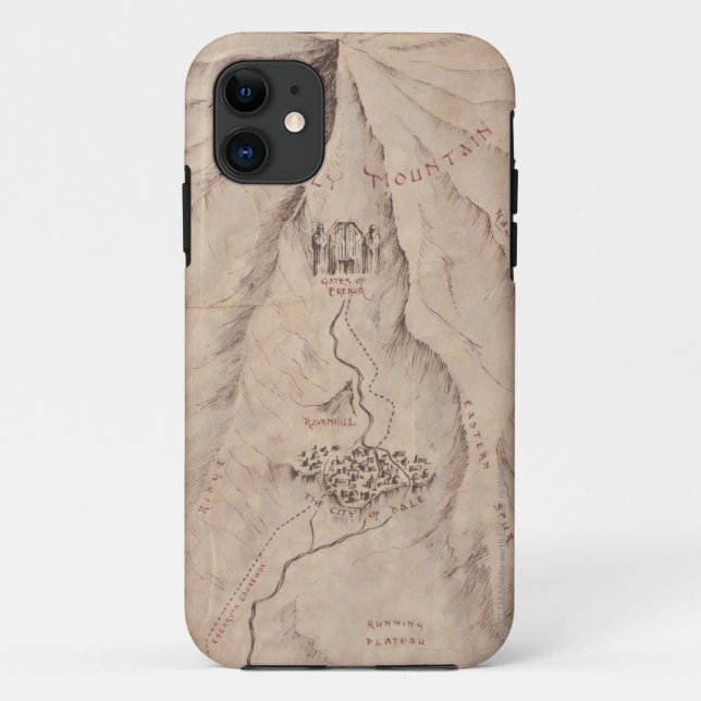 Funda De Case-Mate Para iPhone Mapa de la montaña Lonley (Reverso)