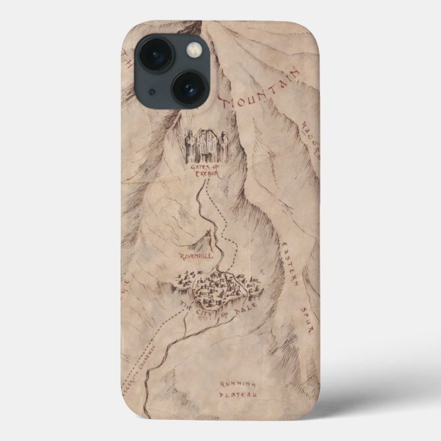 Funda De Case-Mate Para iPhone Mapa de la montaña Lonley (Reverso)