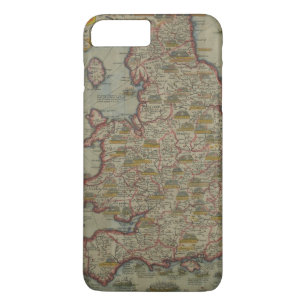 Funda Para iPhone 8 Plus/7 Plus Mapa de las invasiones de Inglaterra y de Irlanda