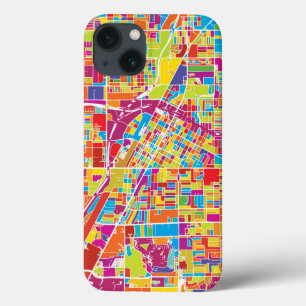 Funda Para iPhone 13 Mapa de Las Vegas colorido, Nevada