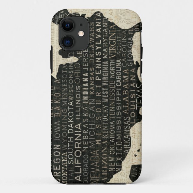 Funda De Case-Mate Para iPhone Mapa de los E.E.U.U. (Reverso)