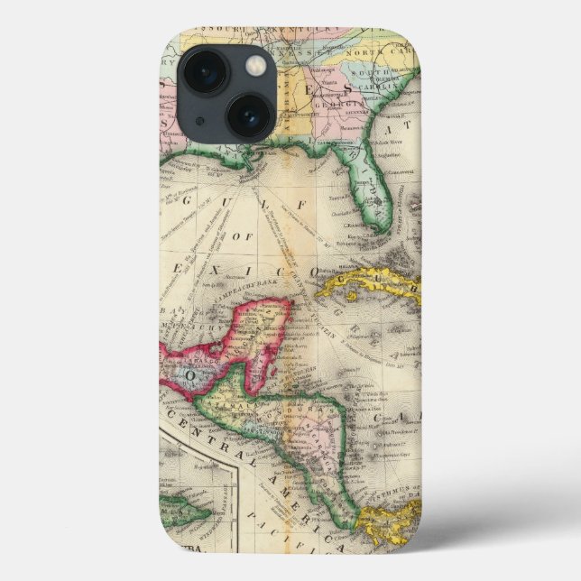 Funda De Case-Mate Para iPhone Mapa de México, America Central (Reverso)
