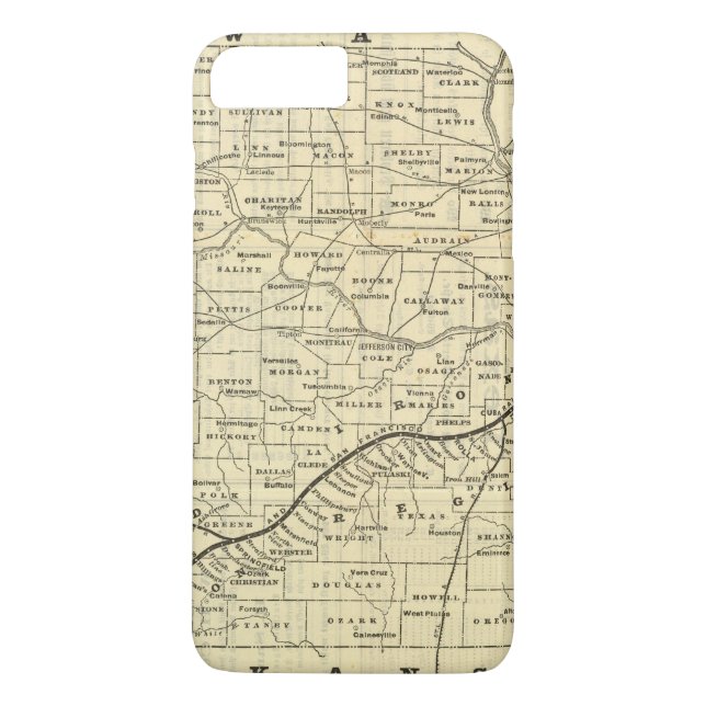 Funda De Case-Mate Para iPhone Mapa de Missouri 2 (Reverso)