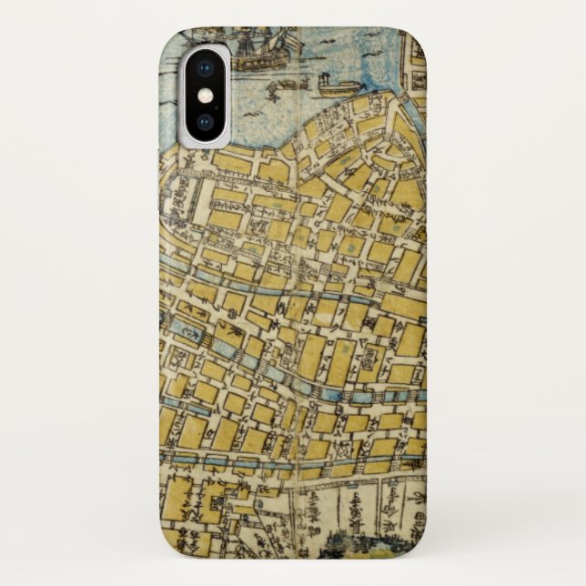 Funda De Case-Mate Para iPhone Mapa de Nagasaki (Reverso)