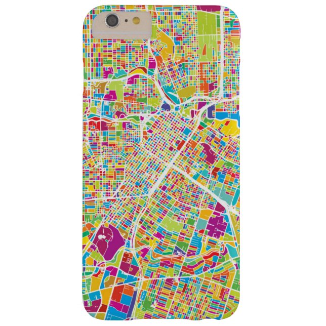 Funda De Case-Mate Para iPhone Mapa de neón de Houston, Tejas el | (Reverso)