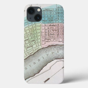 Funda Para iPhone 13 Mapa de New Orleans, 1837