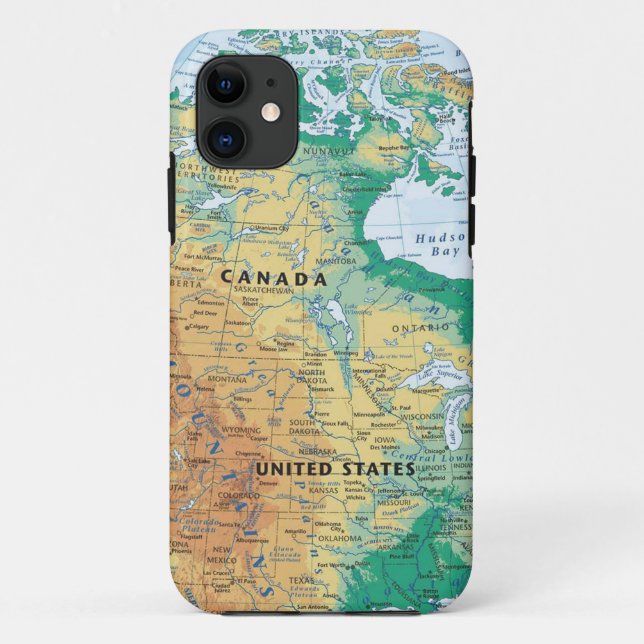 Funda De Case-Mate Para iPhone Mapa de Norteamérica (Reverso)