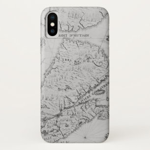 Funda Para iPhone X Mapa de nueva Francia o Canadá