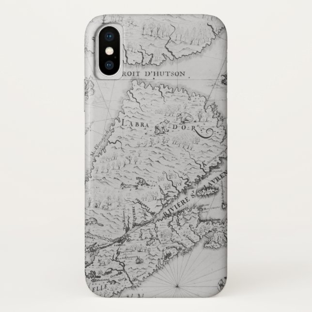 Funda De Case-Mate Para iPhone Mapa de nueva Francia o Canadá (Reverso)
