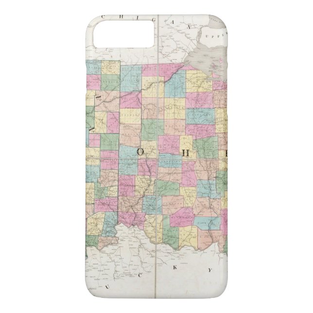 Funda De Case-Mate Para iPhone Mapa de Ohio y de Indiana (Reverso)