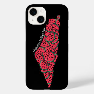 Funda Para iPhone 14 De Case-Mate Mapa de Palestina lleno de sandías   Palestina lib