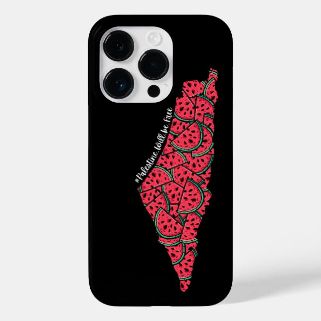 Funda De Case-Mate Para iPhone Mapa de Palestina lleno de sandías | Palestina lib (Reverso )