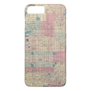 Funda Para iPhone 8 Plus/7 Plus Mapa de Philadelphia, Pennsylvania