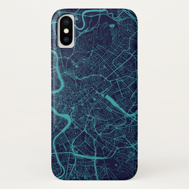 Funda De Case-Mate Para iPhone Mapa de Roma (Reverso)