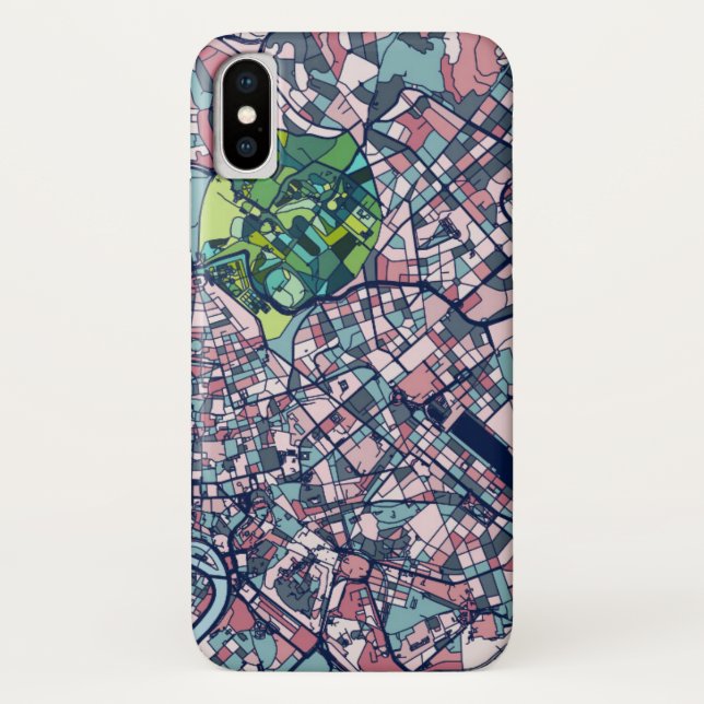 Funda De Case-Mate Para iPhone Mapa de Roma Italia (Reverso)