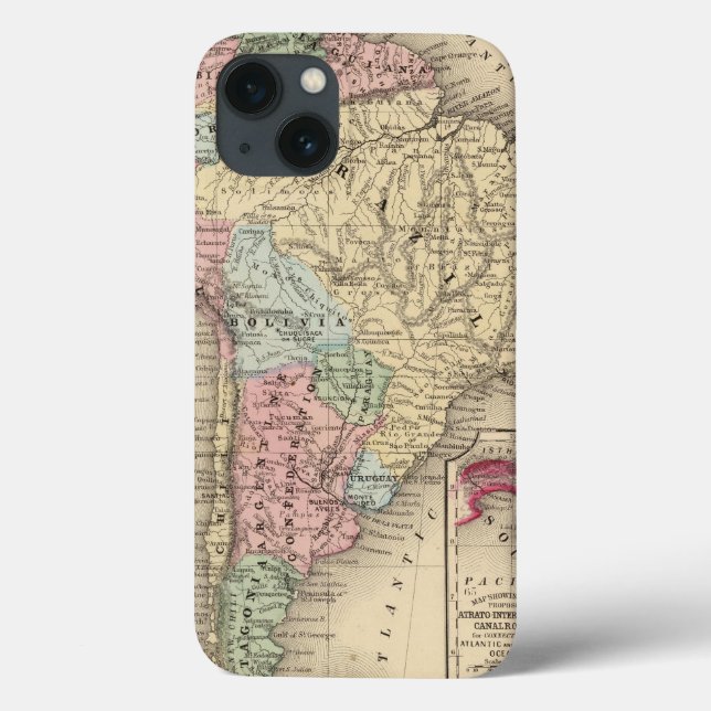 Funda De Case-Mate Para iPhone Mapa de Sudamérica por Mitchell (Reverso)