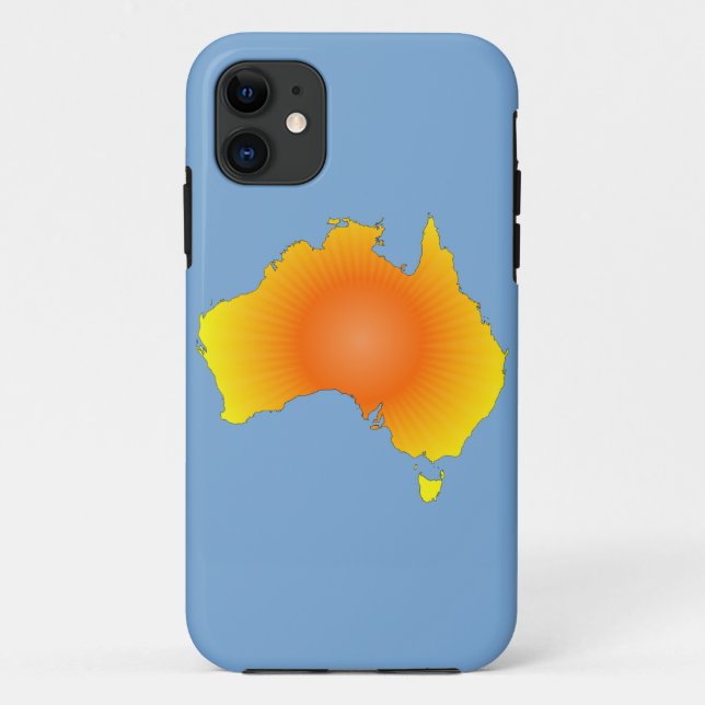 Funda De Case-Mate Para iPhone Mapa de Sunny Australia (Reverso)