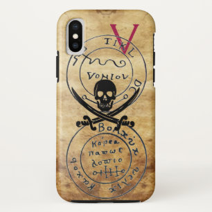 FUNDA PARA iPhone XS MAPA DE TESORERÍA DE PIRATAS ANTIGUAS, ESPALDA Y S