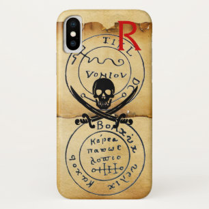 FUNDA PARA iPhone X MAPA DE TESORERÍA DE PIRATAS ANTIGUAS, ESPALDA Y S