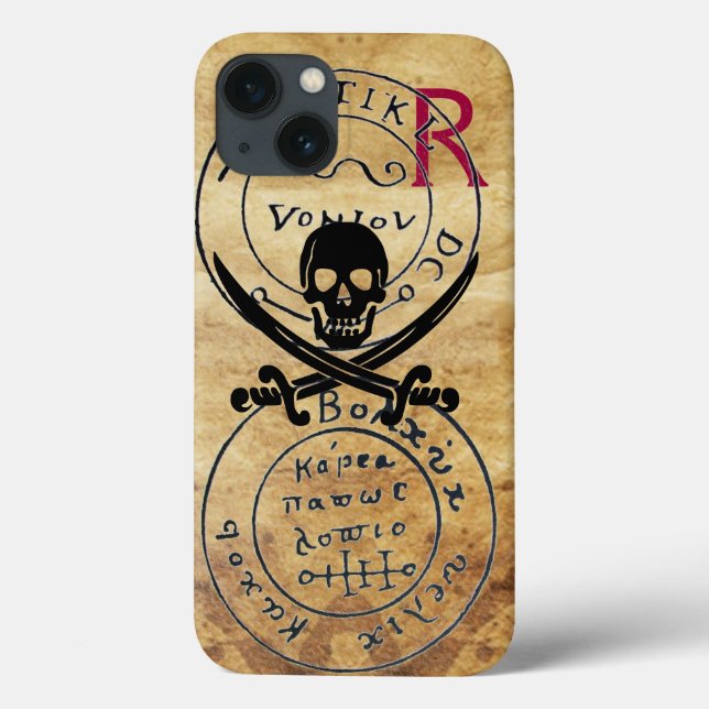FUNDA DE Case-Mate PARA iPhone MAPA DE TESORERÍA DE PIRATAS ANTIGUAS, ESPALDA Y S (Reverso)