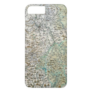 Funda Para iPhone 8 Plus/7 Plus Mapa de Westmorland y del Cumberland el   1576