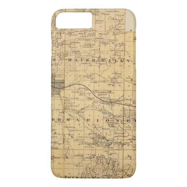 Funda De Case-Mate Para iPhone Mapa del condado de Olmsted, Minnesota (Reverso)