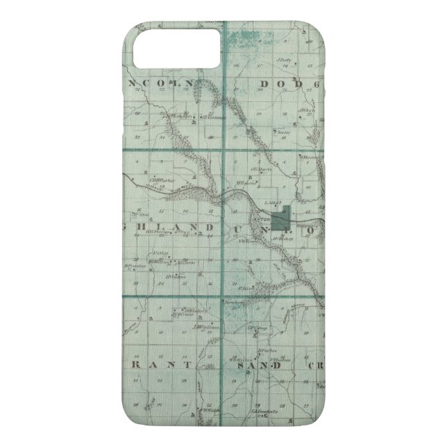 Funda De Case-Mate Para iPhone Mapa del condado de Union, estado de Iowa (Reverso)