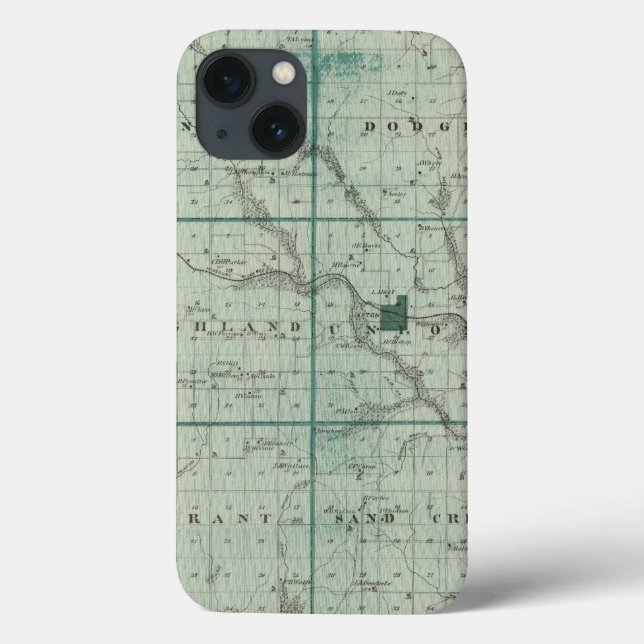 Funda De Case-Mate Para iPhone Mapa del condado de Union, estado de Iowa (Reverso)