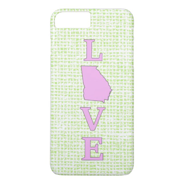 Funda De Case-Mate Para iPhone Mapa del estado de LOVE Georgia (Reverso)