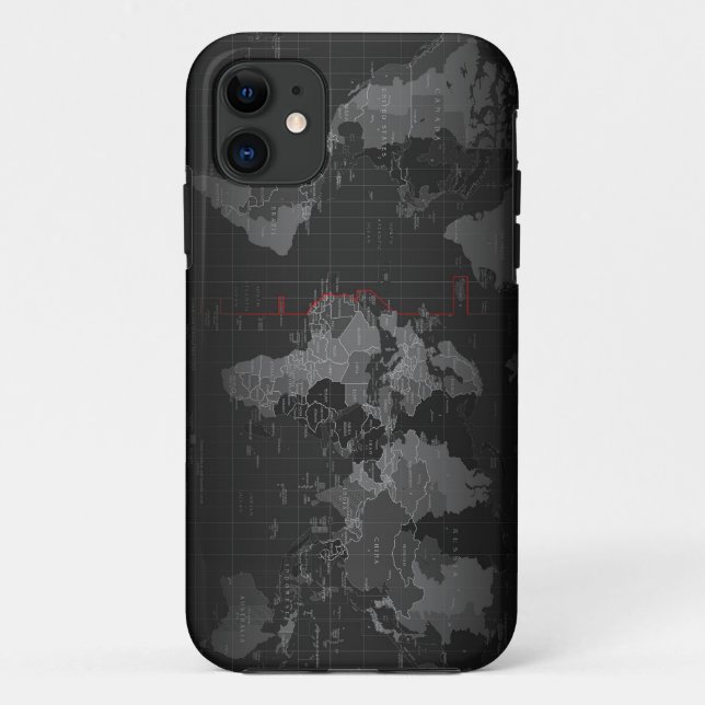 Funda De Case-Mate Para iPhone Mapa del mundo (Reverso)