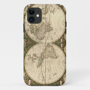 title_seo2 Mapa del mundo 1660 de la antigüedad de Frederick
