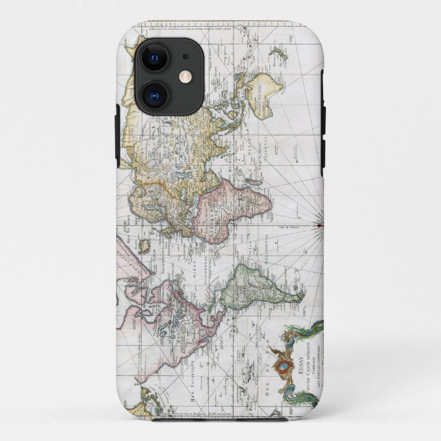 Funda De Case-Mate Para iPhone Mapa del mundo 1748 (Reverso)