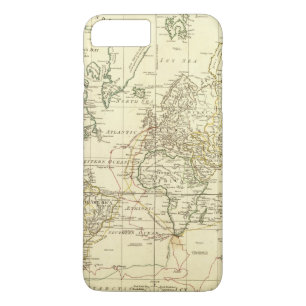 Funda Para iPhone 8 Plus/7 Plus Mapa del mundo 5