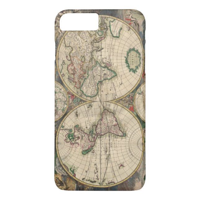 Funda De Case-Mate Para iPhone Mapa del Mundo Antiguo (Reverso)