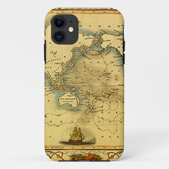 Funda De Case-Mate Para iPhone Mapa del mundo antiguo (Reverso)