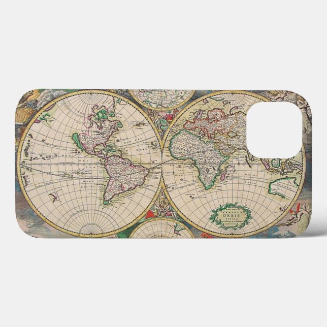 Funda De Case-Mate Para iPhone Mapa del Mundo Antiguo (Reverso (Horizontal))